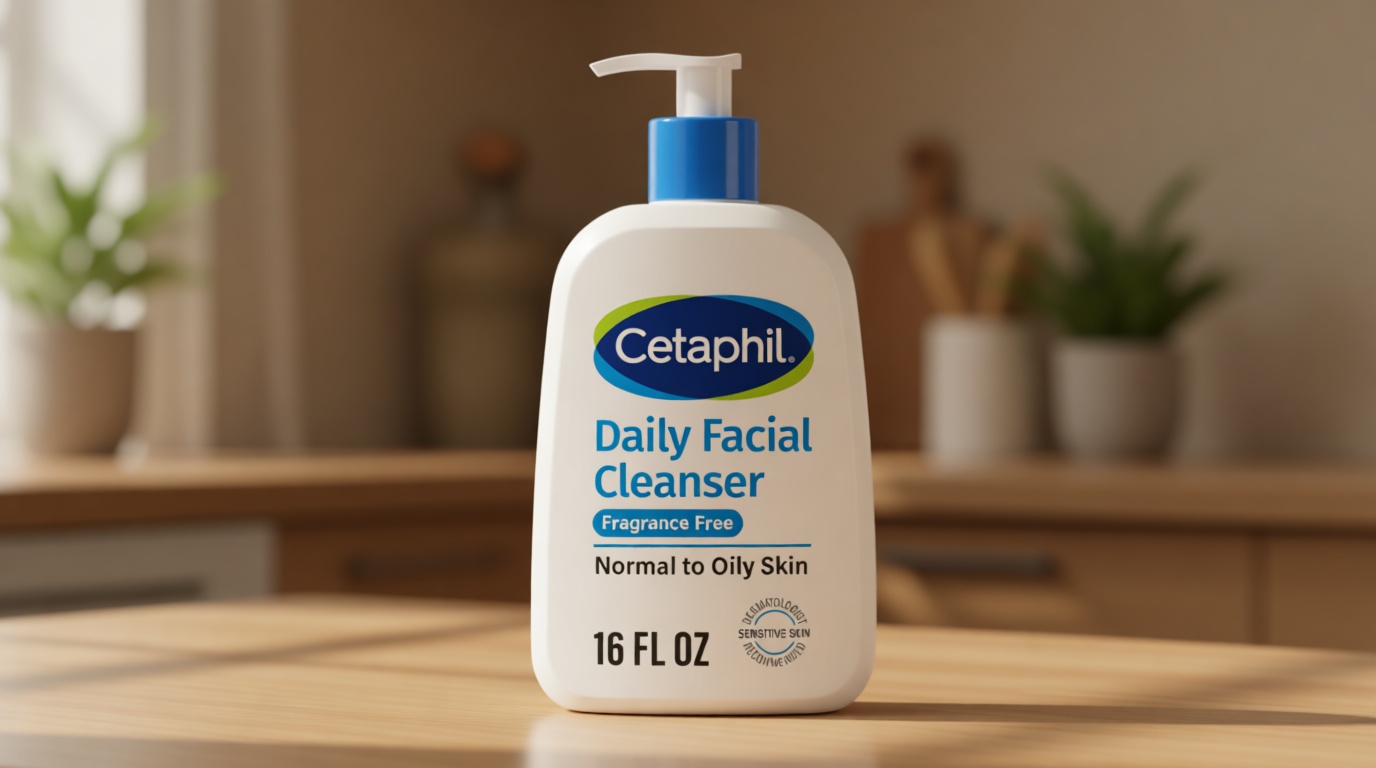 Cetaphil Face Wash, Daily Facial Cleanser for Sensitive, Combination to Oily Skin, 16 Oz, Fragrance Free, Gentle Foaming, Soap Free, Hypoallergenic