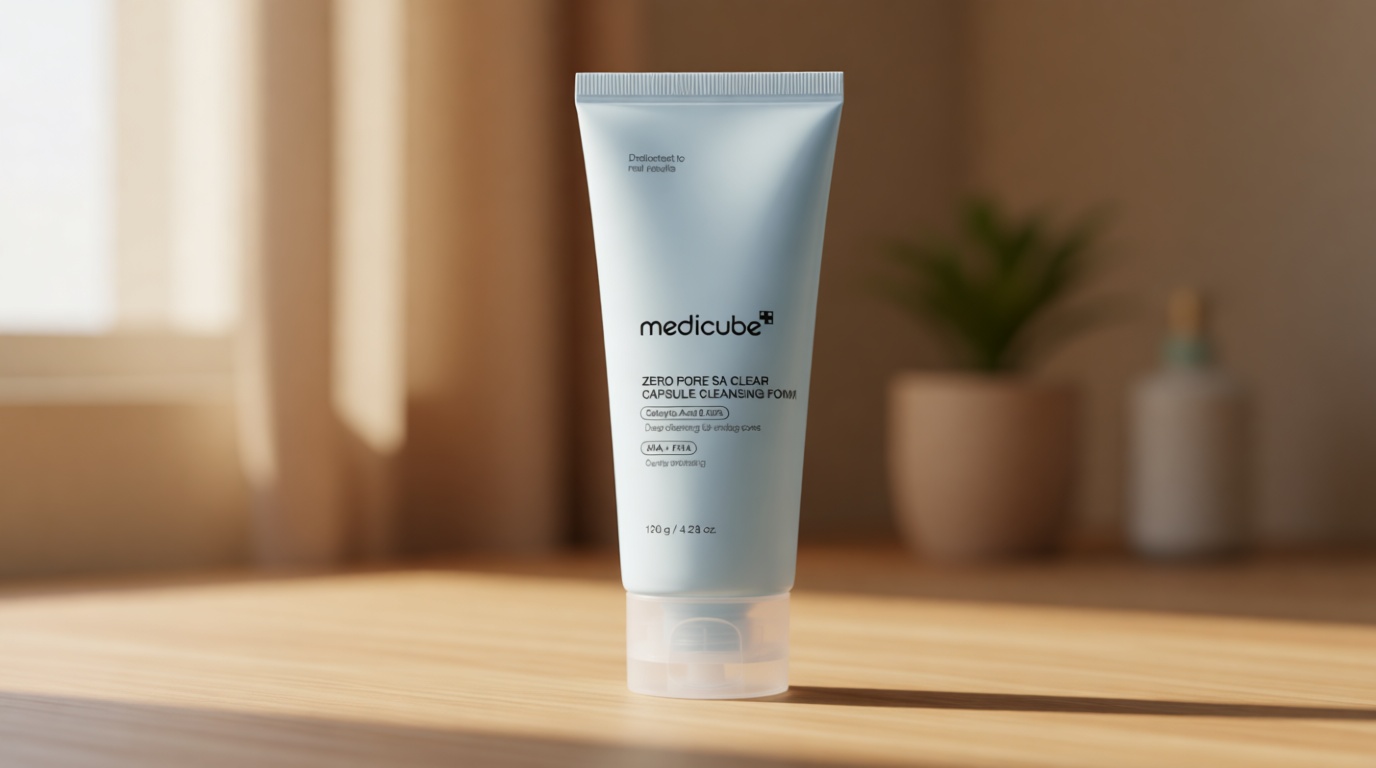 medicube Facial Cleanser Zero Pore Capsule Cleansing Foam | Daily Gentle Cleanser for Skin Texture, Blackhead & Pore Care | AHA, BHA & PHA for Deep Cleansing | Korean Skincare, 4.23 oz