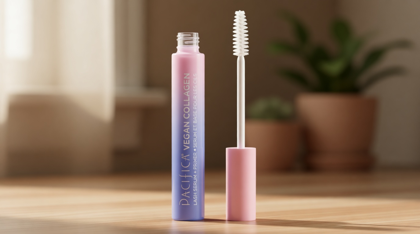 Pacifica Vegan Collagen Eye Lash Serum & Clear Mascara Primer – Conditioning Vitamin B & E Formula for Longer, Fuller Lashes, Eyelash Makeup Cruelty-Free Clean Ophthalmologist Tested