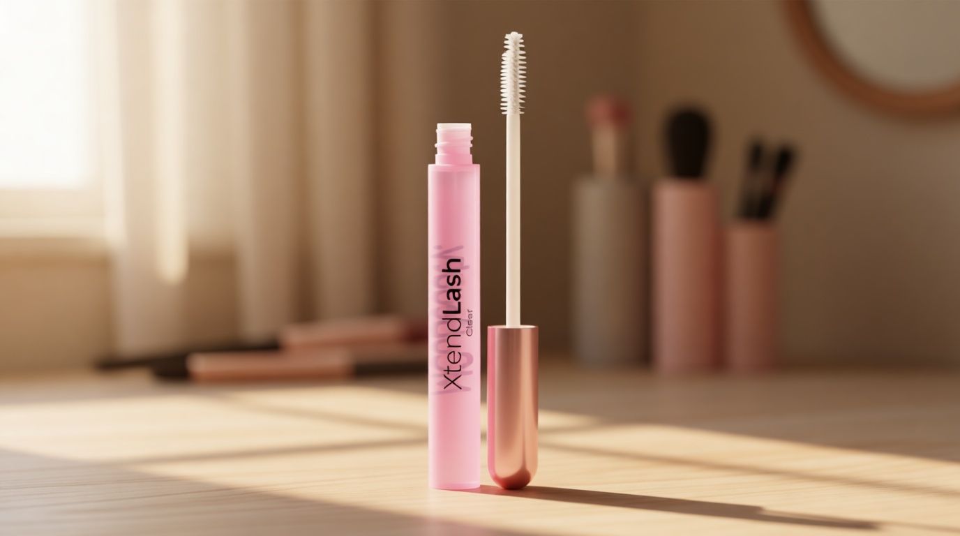 MCoBeauty XtendLash Clear Tubing Mascara - Glossy Lengthening Shine & Natural Lash Definition - Water Resistant Smudge Proof for Sensitive Eyes - Flake Free Buildable Eye Makeup - Vegan & Cruelty Free