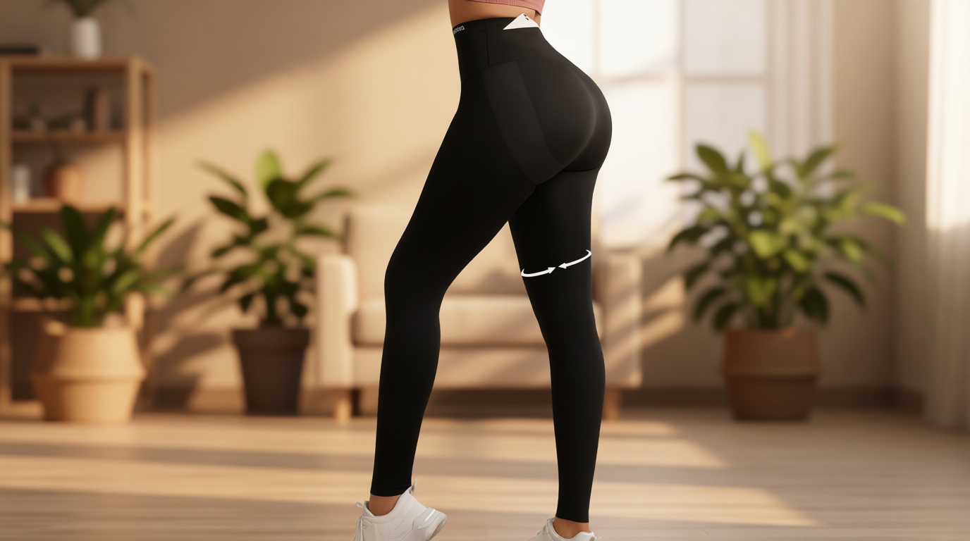 Curvphilo Women's Compression Leggings Butt Lifting Work Out Athletic Gym High Waist Tummy Control Stretchy with Pockets
