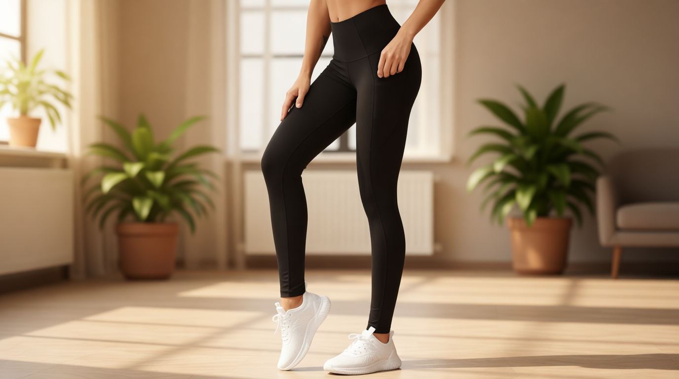 THE GYM PEOPLE Thick High Waist Yoga Pants with Pockets, Tummy Control Workout Running Yoga Leggings for Women