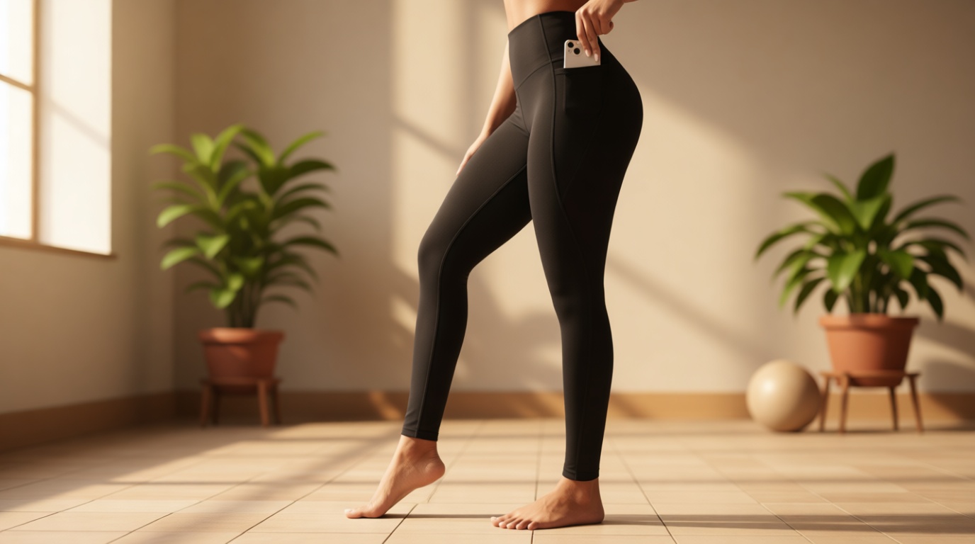 Ewedoos Compression Leggings for Women Tummy Control Leggings with Pockets Workout High Waisted No Front Seam Yoga Pants Gym Global Recycled Standard