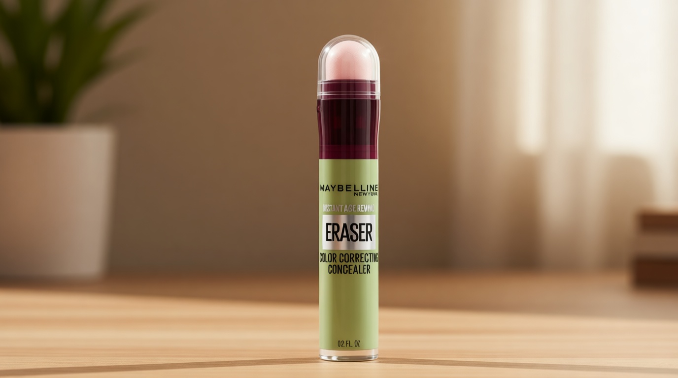 Maybelline Instant Age Rewind Instant Eraser Color Correcting Concealer, Crease-Resistant Coverage, Up to 12HR Moisturizing Wear, Green Color Corrector, 151, 1 Count