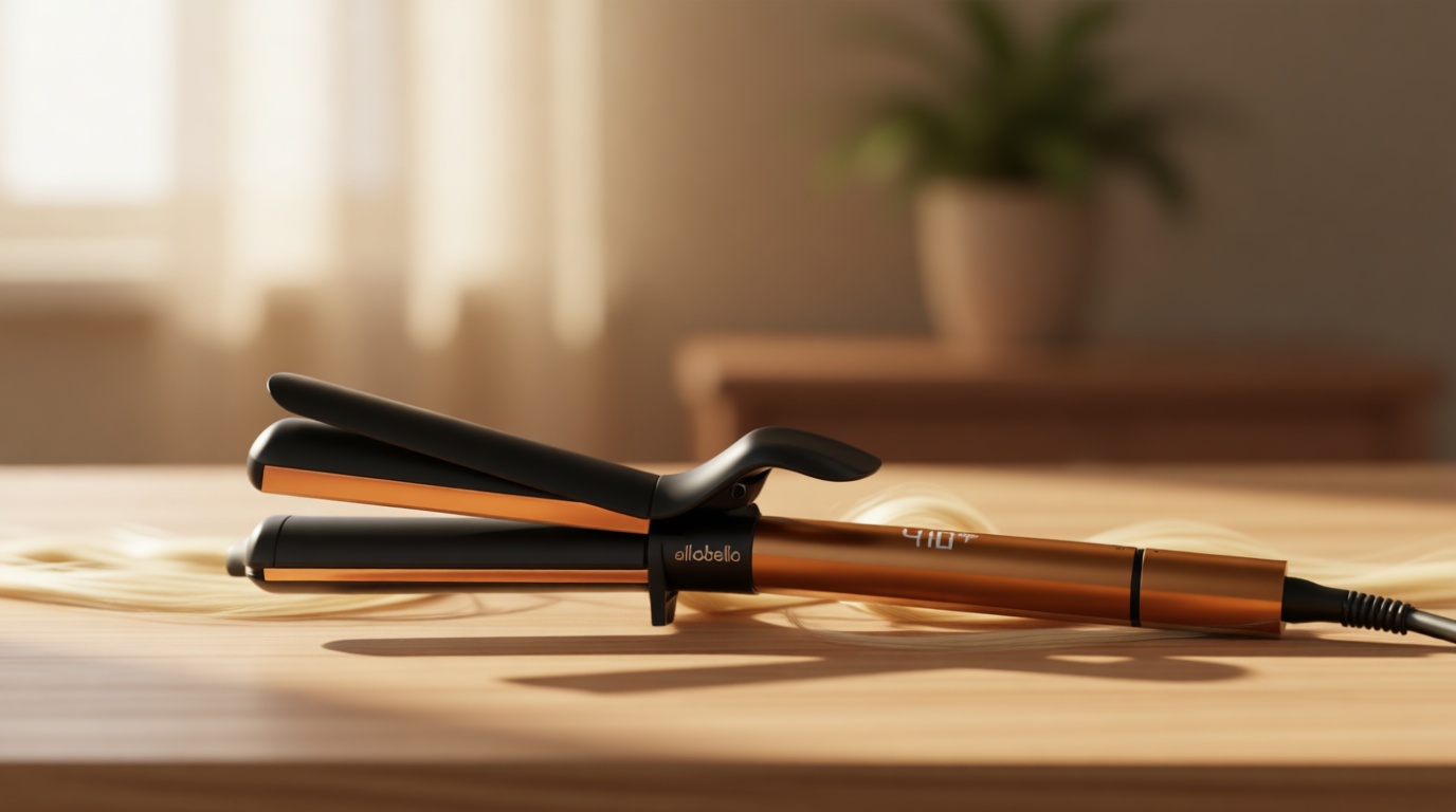 ELLA BELLA® Curling Iron 1 Inch • Professional Hair Curler • Curling Wand • Ceramic Curling Irons • Transform Your Look in Seconds • Suitable for All Hair Types • Say Goodbye to Heat Damage