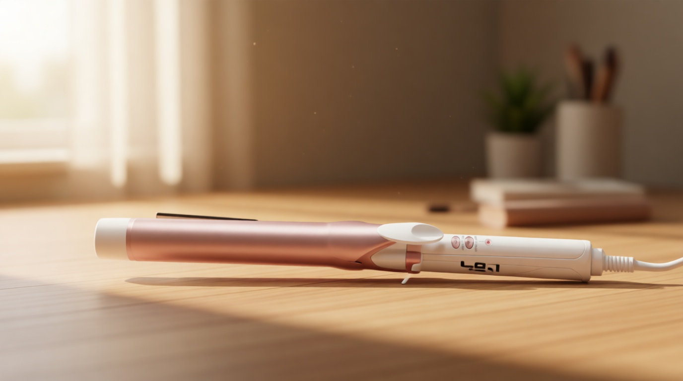 Conair Double Ceramic 1 ¼-Inch Long Barrel Curling Iron, 1¼-Inch Barrel Creates Loose Curls, Hair Curler for Use on Medium & Long Hair, White/Rose Gold