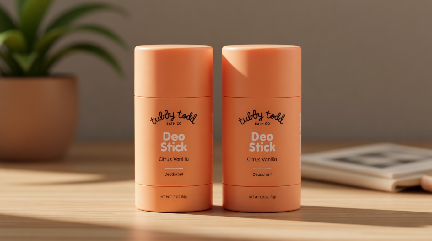 TUBBY TODD Deo Stick - Kids Deodorant - Aluminum-Free, Baking Soda-Free, Citrus Vanilla Deodorant for Sensitive Skin - Odor Protection with Tapioca Starch & Magnesium - Safe for Kids & Tweens - 2Pk
