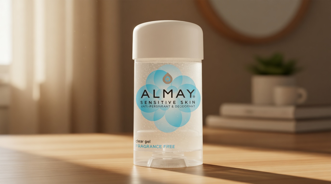 Almay Deodorant for Women, Gel Antiperspirant, Hypoallergenic, Dermatologist Tested for Sensitive Skin, Fragrance Free, 2.25 Oz