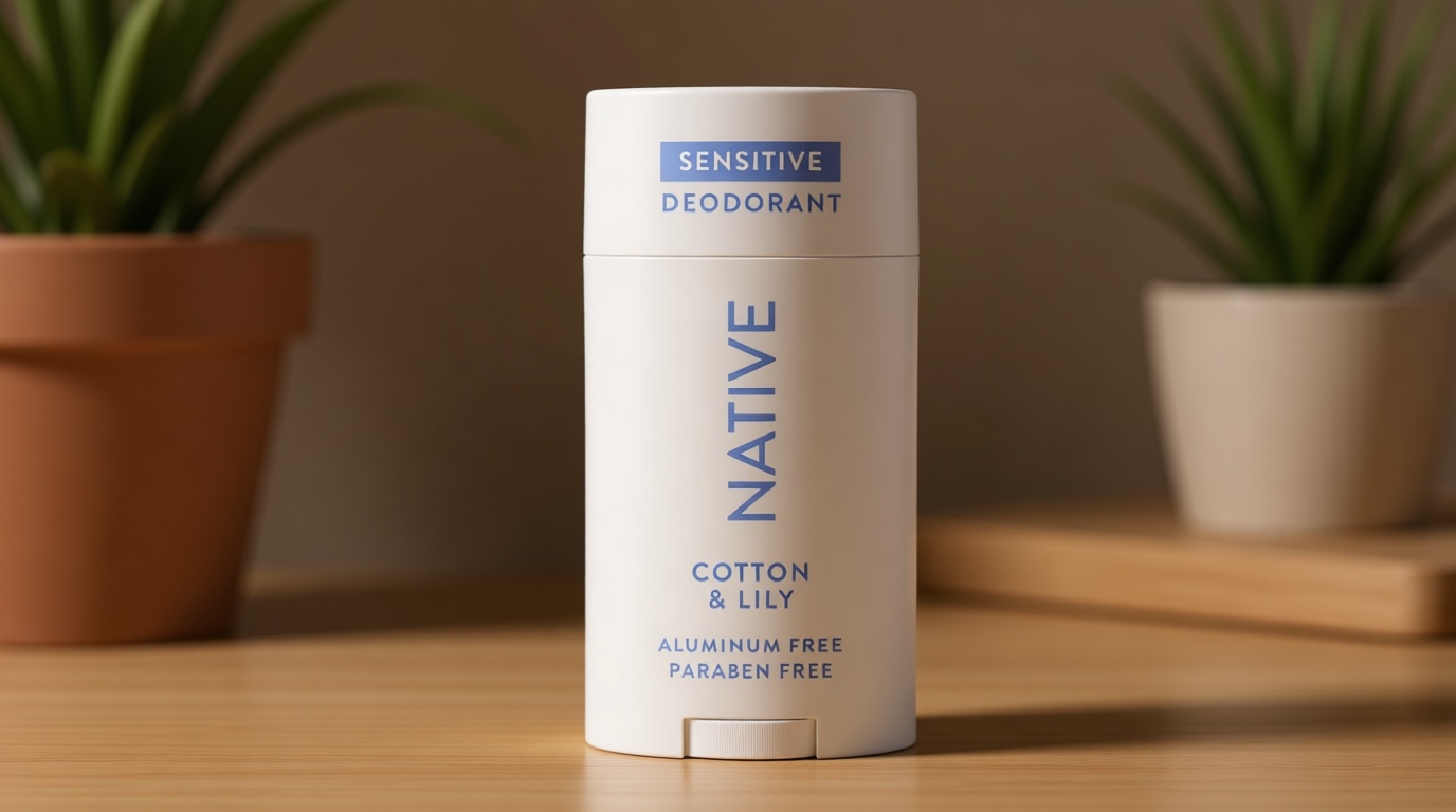 Native Sensitive Deodorant Contains Naturally Derived Ingredients, 72 Hour Odor Control | Deodorant for Women & Men, Aluminum Free with Baking Soda, Coconut Oil and Shea Butter, Cotton & Lily