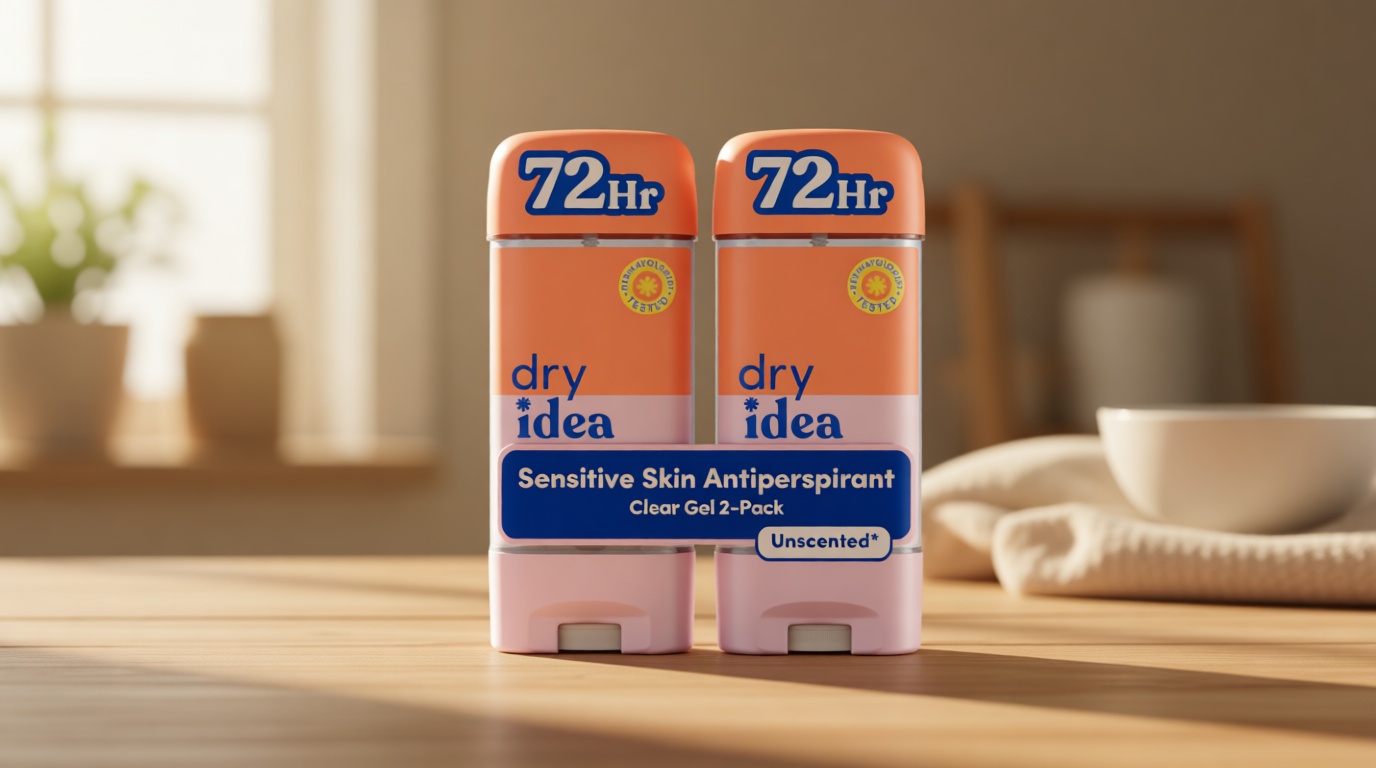 Dry Idea Gel Deodorant & Antiperspirant for Women - Hypoallergenic for Sensitive Skin, 2X Longer Sweat Protection*, 72Hr Odor Protection, Unscented, Womens Deodorant, 3 oz (Pack of 2)