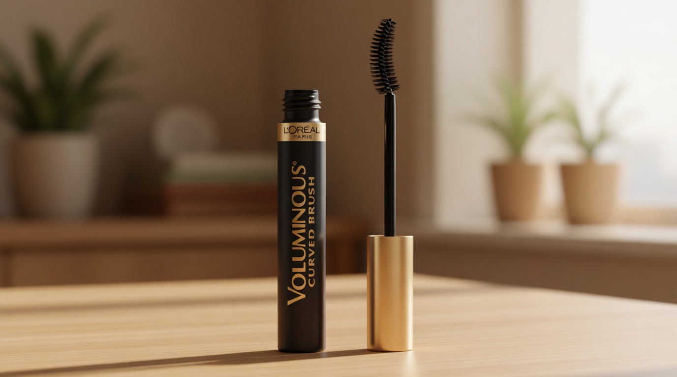 L'Oreal Paris Makeup Voluminous Original Curved Brush Mascara, Black, 0.28 Fl Oz