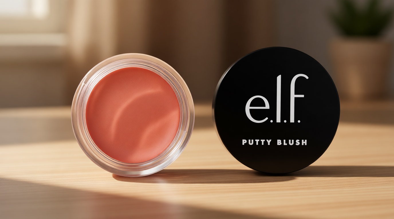 e.l.f. Putty Blush, Creamy & Ultra Pigmented Formula, Infused with Argan Oil & Vitamin E, Turks and Caicos, 0.35 Oz (10g)