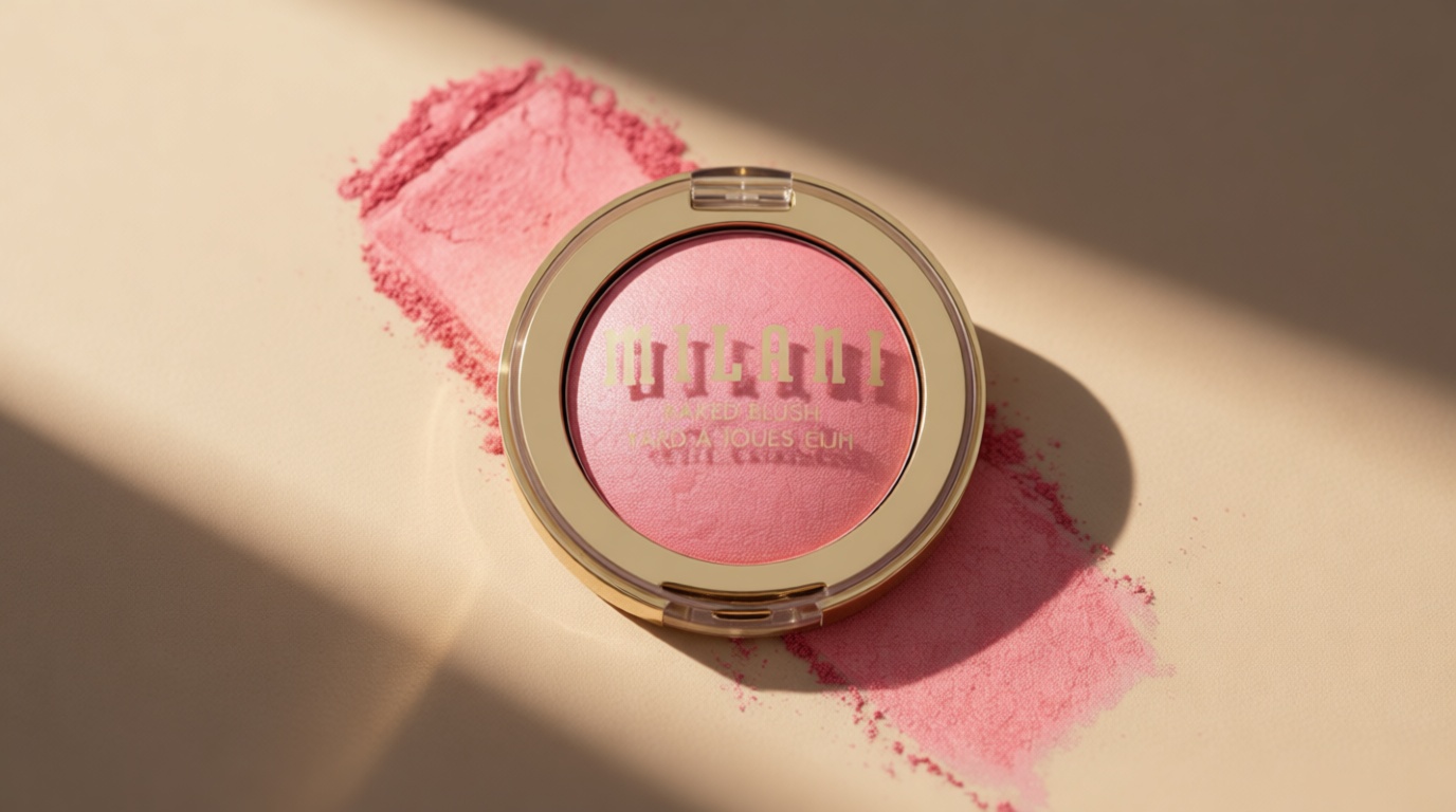 Milani Baked Blush, Updated Powder Blush for Cheeks, Cruelty Free Makeup - Shape, Contour & Highlight Face for a Shimmery or Matte Finish - Pink Panna Cotta
