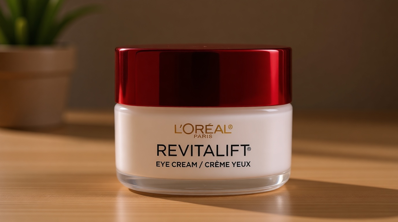 L'Oreal Paris Skincare Revitalift Anti-Wrinkle and Firming Eye Cream with Pro Retinol, Treatment to Reduce Dark Circles, Fragrance Free, 0.5 oz.