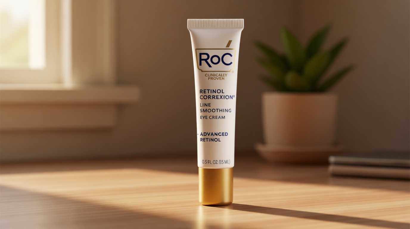 RoC Retinol Correxion Under Eye Cream for Dark Circles & Puffiness, Daily Wrinkle Cream, Anti Aging Skin Care Treatment Women and Men, 0.5 oz (Packaging May Vary)