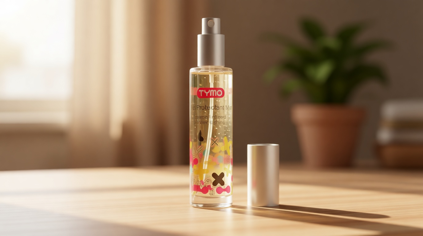 TYMO Heat Protectant Spray for Hair with Argan Oil for Styling Tools, Heat Protection Spray to Smooth & Hydrate, Natural Clean Formulation, Multi-benefit Treatment, Lightweight for All Hair Types