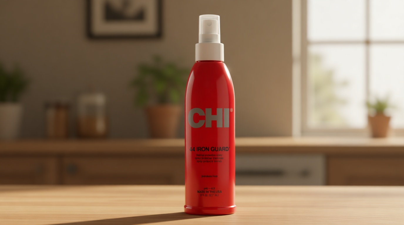 CHI 44 Iron Guard Thermal Protection Spray for Hair, Heat Damage Shield with Ceramic Minerals, Lightweight Styling Spray, Frizz Control & Shine Enhancer, 8 Fl Oz