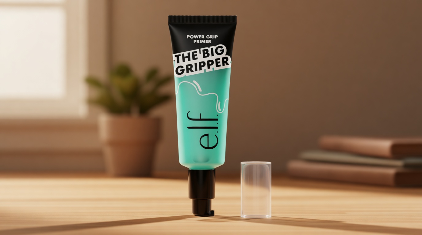 e.l.f. Power Grip Primer Jumbo, Gel-Based & Hydrating Face Primer For Smoothing Skin & Gripping Makeup, Moisturizes & Primes, 2.5 oz