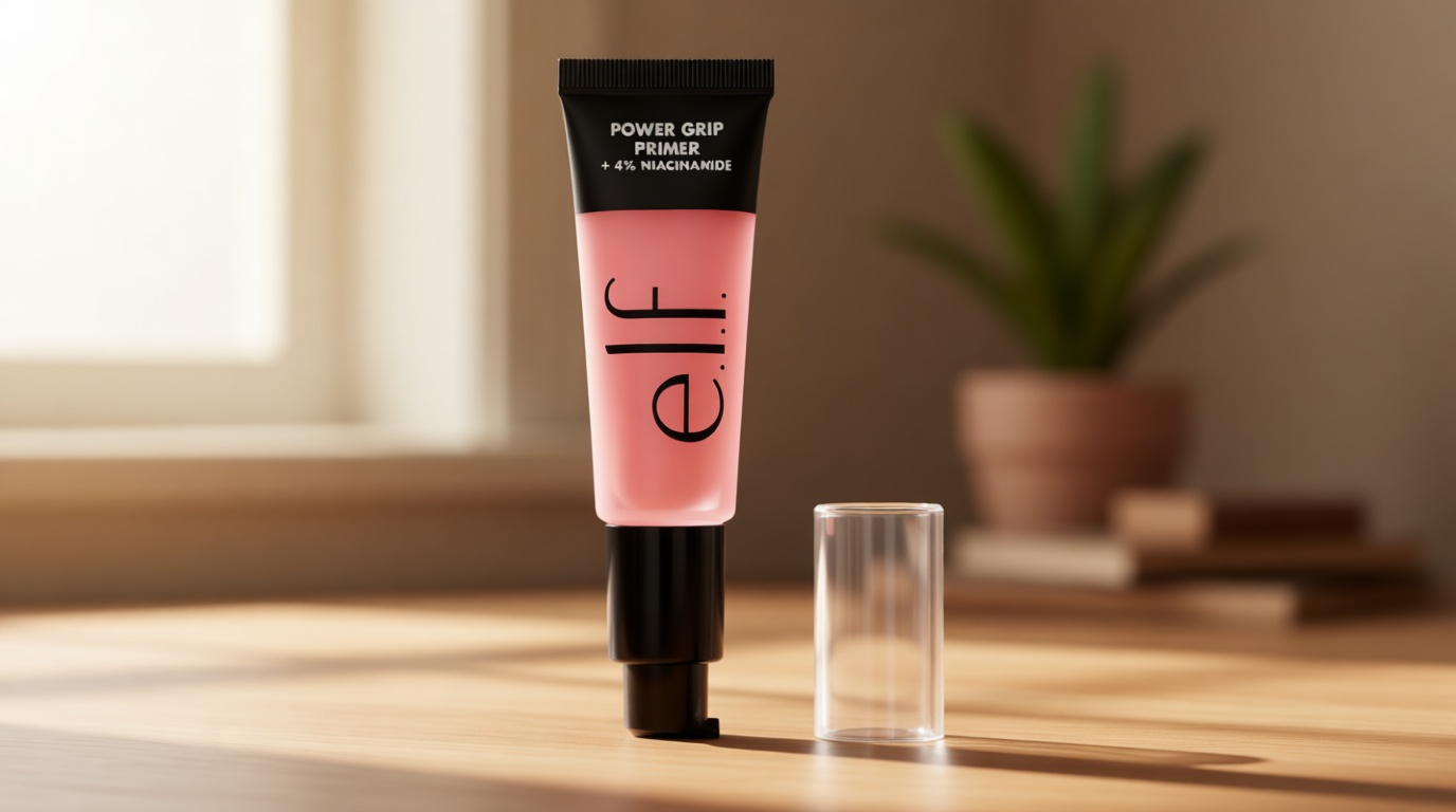 e.l.f. Power Grip Primer + 4% Niacinamide, Gel-Based & Hydrating Face Primer, Evens Skin & Brightens, Grips Makeup, Vegan & Cruelty-Free, 0.8 Fl Oz