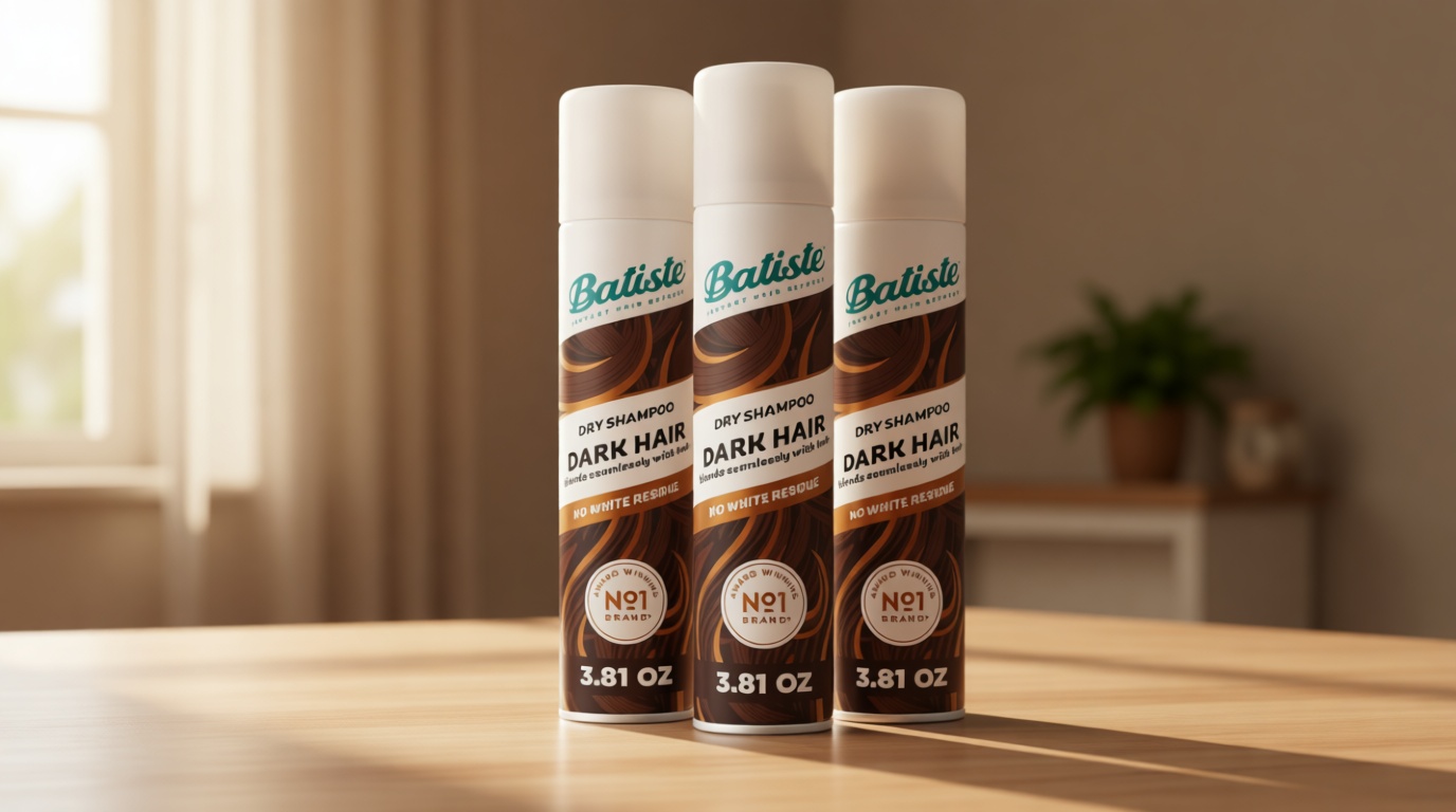 Batiste Dark Dry Shampoo, Waterless shampoo, 3.81oz 3 pack