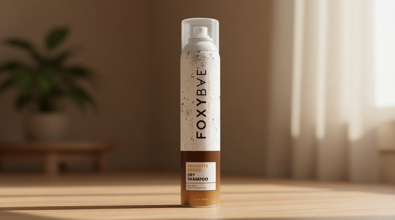 FoxyBae Dry Shampoo Spray – Biotin-Infused Volumizing Formula – Deodorizing, Sulfate-Free Option for Dark & Brunette Hair – Brunette Breeze – 7 fl oz
