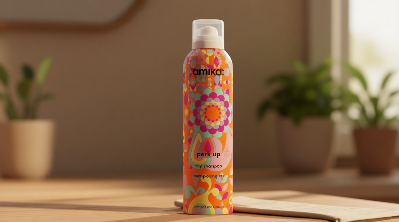 amika perk up talc-free dry shampoo | refreshes roots with a voluminous ‘oomph’ between washes, no white residue, absorbs oil + reduces odor, for all hair types