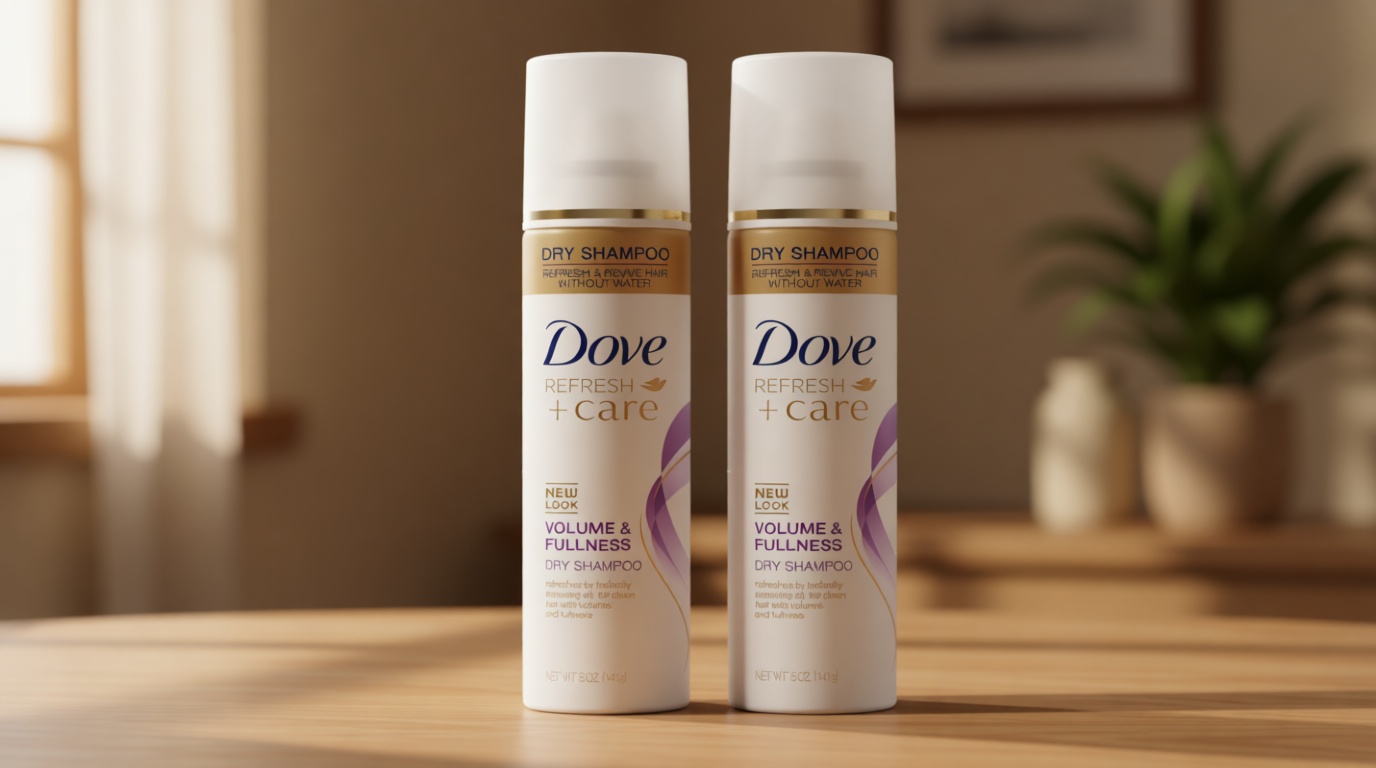 Dove Dry Shampoo Spray, Volume & Fullness, Absorbs Oil to Refresh Hair Without Washing, 5 oz (2-Pack)