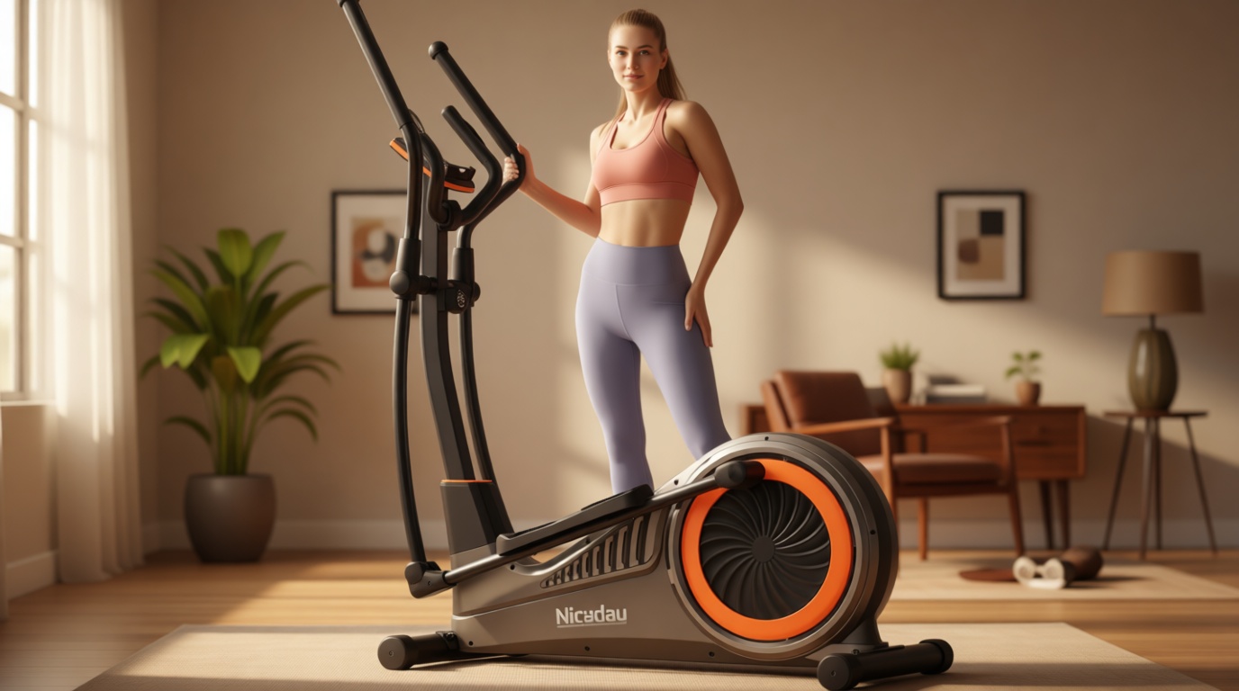 Niceday Elliptical Exercise Machine, Elliptcal Machine for Home, 15.5IN&16IN&20IN Stride Elliptical Machine, 500LBS Loading Capacity, Elliptcal Training Machine with 16 Level Resistance