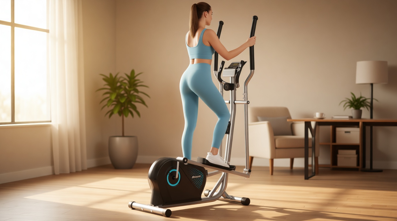 THERUN Elliptical Exercise Machine, Ultra-Quiet Elliptical Machine for Home, 13.2LBS Flywheel Elliptical Trainer, 16 Resistance Levels Elliptical Training Machines w/Pulse Sensor, LCD Monitor