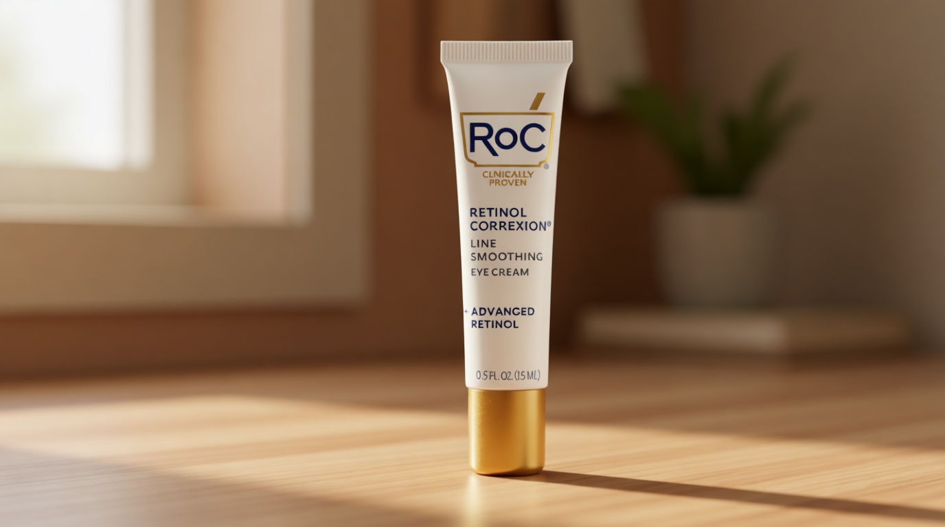 RoC Retinol Correxion Under Eye Cream for Dark Circles & Puffiness, Daily Wrinkle Cream, Anti Aging Skin Care Treatment Women and Men, 0.5 oz (Packaging May Vary)