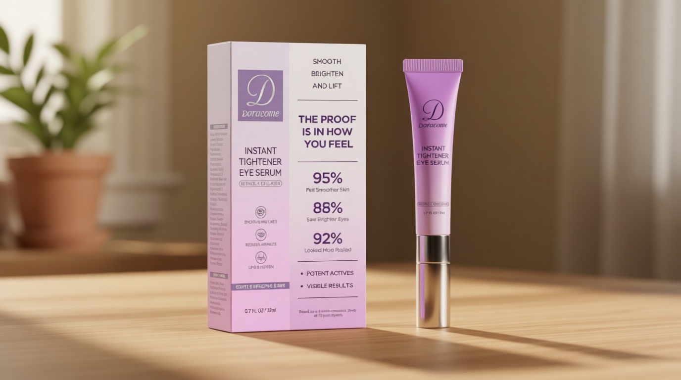 Caffeine & Retinol Under Eye Serum – Dermatologist-Tested, Fast Absorbing, Correction for Puffy Eye Bags Fine Lines Dark Circles Wrinkles While Providing Moisturizing Care