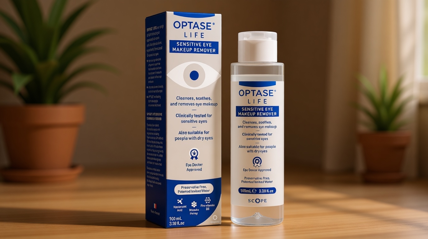 Optase Life Sensitive Eye Makeup Remover – Gentle & Effective for All Skin Types - Breakthrough Innovation vs Traditional Micellar Water - 100ml