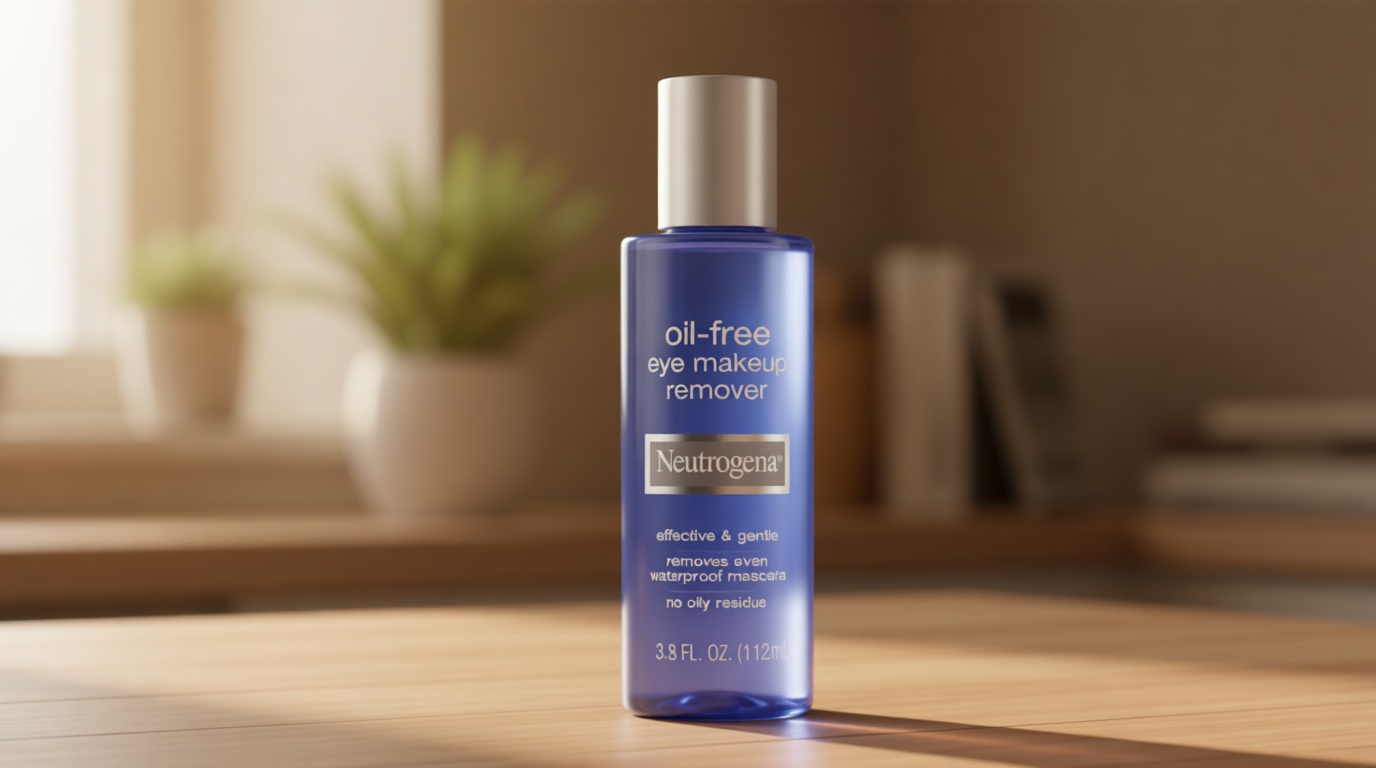 Neutrogena Gentle Oil-Free Eye Makeup Remover & Cleanser for Sensitive Eyes, Makeup Remover for Waterproof Mascara, Dermatologist & Ophthalmologist Tested, 3.8 fl. oz