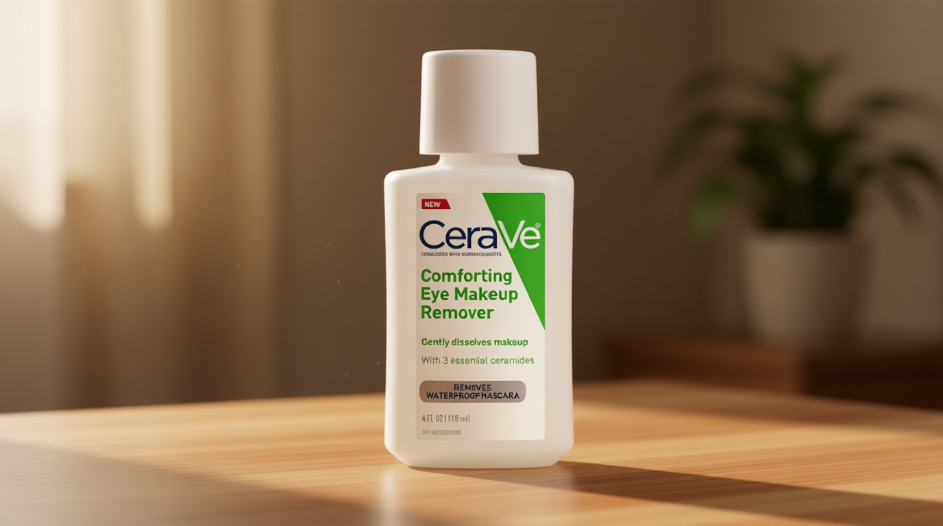 CeraVe Eye Makeup Remover with Hyaluronic Acid and Ceramides, Waterproof, Non-Comedogenic, Fragrance Free, Non-Greasy & Ophthalmologist Tested, 4 Ounces