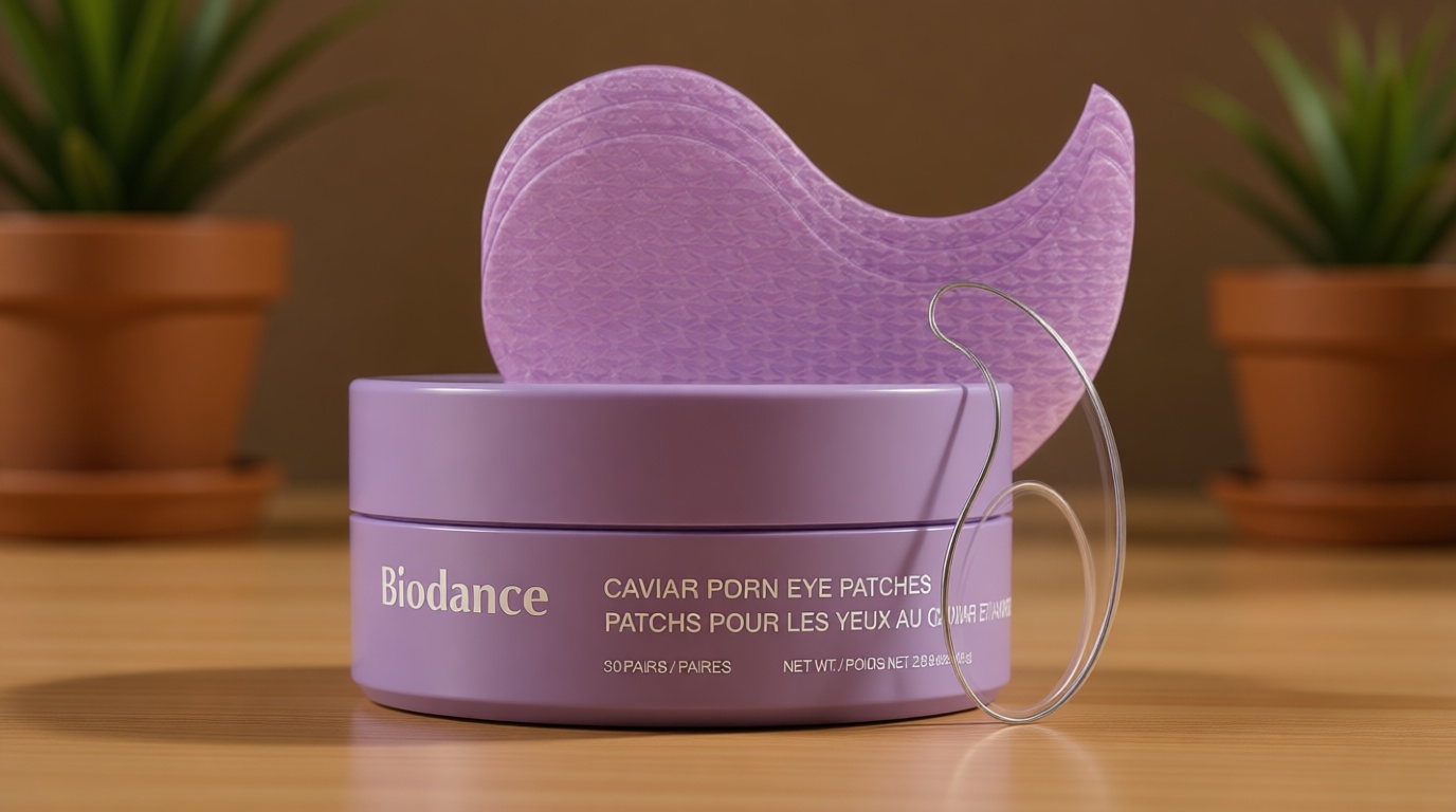 BIODANCE Caviar PDRN Eye Patches, Nourishing Under Eye Patches for Dark Circles, Depuffing Eye Mask for Puffy & Tired Eyes, Travel Essentials & Self Care Gifts for Women, Korean Skin Care (60 Count)