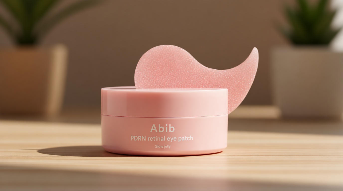 Abib PDRN Retinal Eye Patches for Rejuvenating & Puffy Eyes with Glow Jelly, Niacinamide, 60 Count, Korean Skin Care