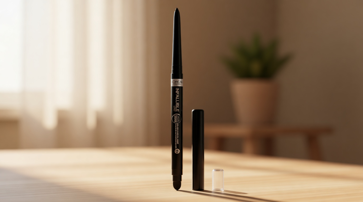 L'Oreal Paris Infallible Grip Mechanical Gel Eyeliner Pencil, Smudge-Resistant, Waterproof Eye Makeup with Up to 36HR Wear, Intense Black, 0.01 Oz