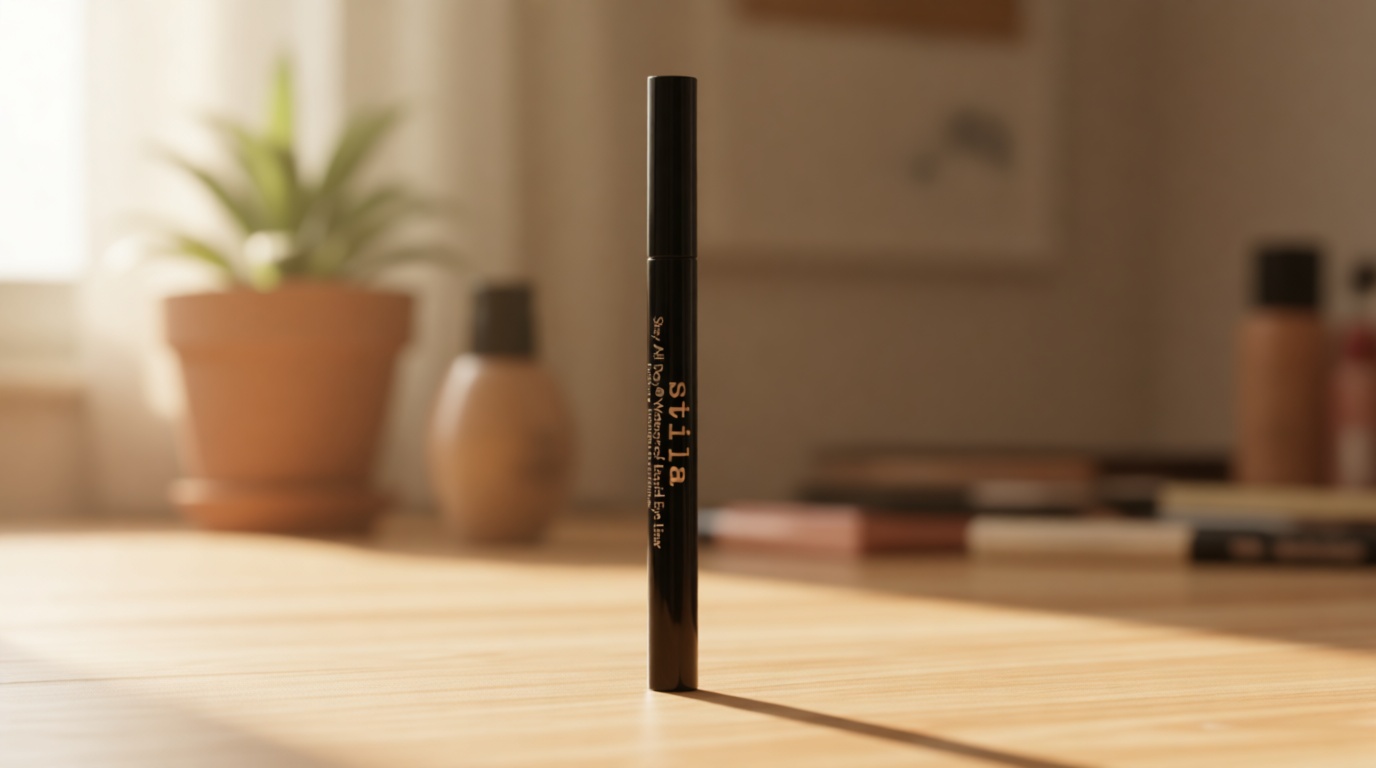 stila Waterproof Liquid Eye Liner, Stay All Day Makeup with Fine Brush Tip Lasting Satin Finish, Smudge-Proof & Transfer-Resistant