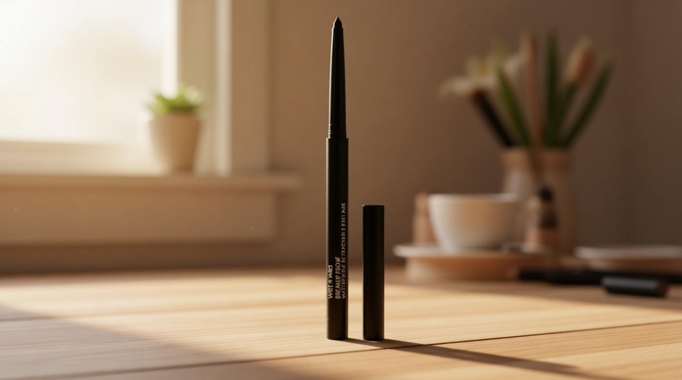 wet n wild Mega Last Breakup Proof Waterproof Retractable Gel Eyeliner - Ultra Pigmented 16-Hour Long Wear, Smudge Proof Satin Finish Formula, Cruelty-Free & Vegan - Charcoal