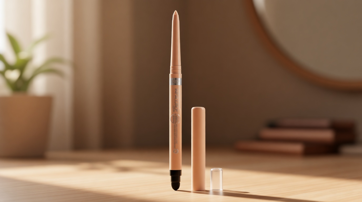 L'Oreal Paris Infallible Grip Mechanical Gel Eyeliner Pencil, Smudge-Resistant, Waterproof Eye Makeup with Up to 36HR Wear, Bright Nude, 0.01 Oz
