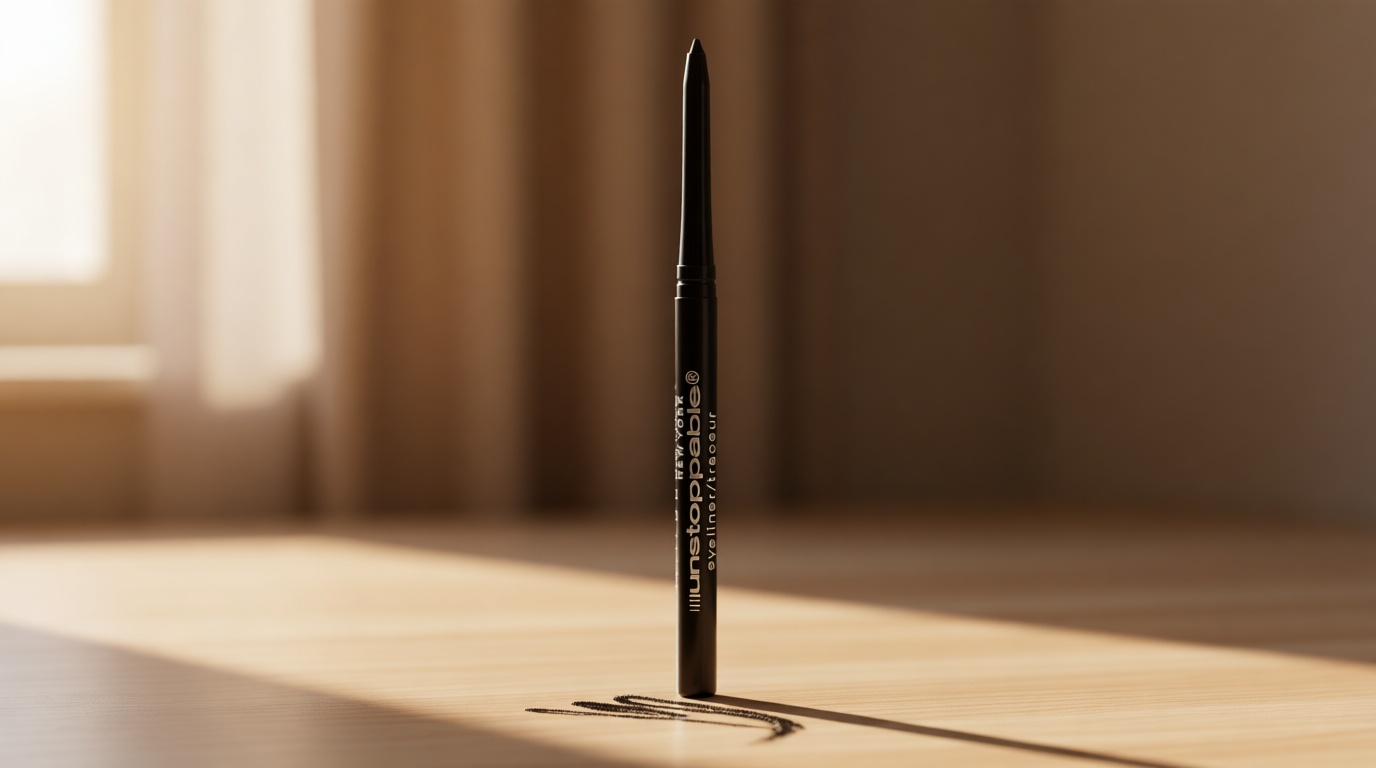 Maybelline Unstoppable Waterproof Mechanical Black Eyeliner Pencil, Easy to Apply, Smooth Glide, Up to 24 Hour Wear, Onyx