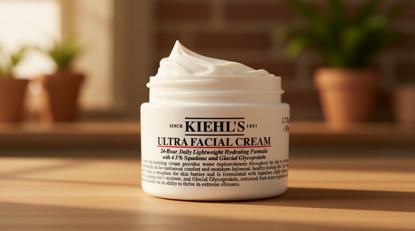 Kiehl's Ultra Facial Cream, with 4.5% Squalane to Strengthen Skin's Moisture Barrier, Skin Feels Softer and Smoother, Long-Lasting Hydration, Easy and Fast-Absorbing, Suitable for All Skin Types Cradle to Cradle Certified