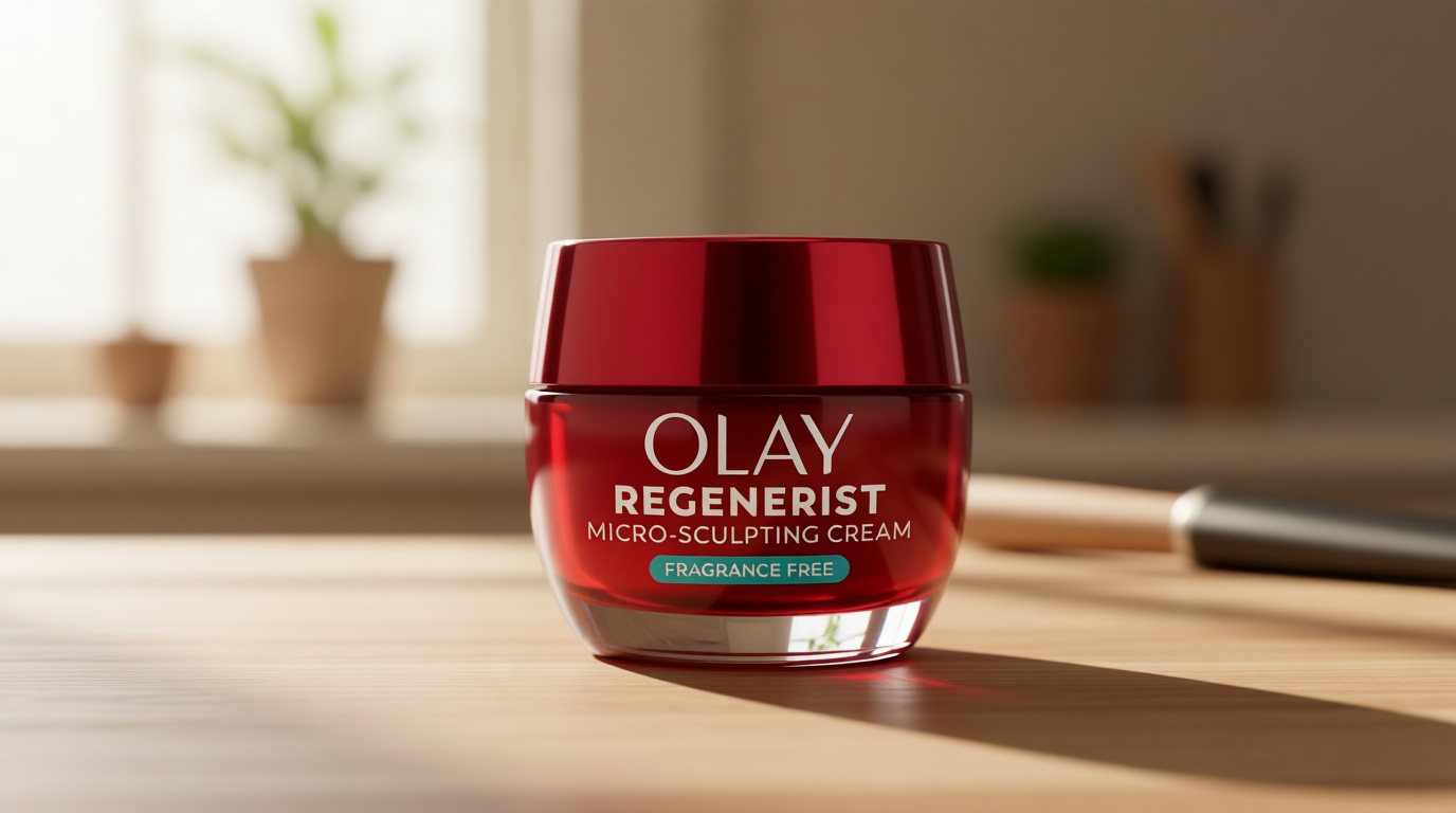 Olay Face Moisturizer, Regenerist Micro-Sculpting Cream for Women, Fragrance-Free - Anti-Aging, Anti-Wrinkle, Firming Skin Care - Triple Collagen Cream, Peptide, Hyaluronic Acid, Niacinamide, 1.7oz