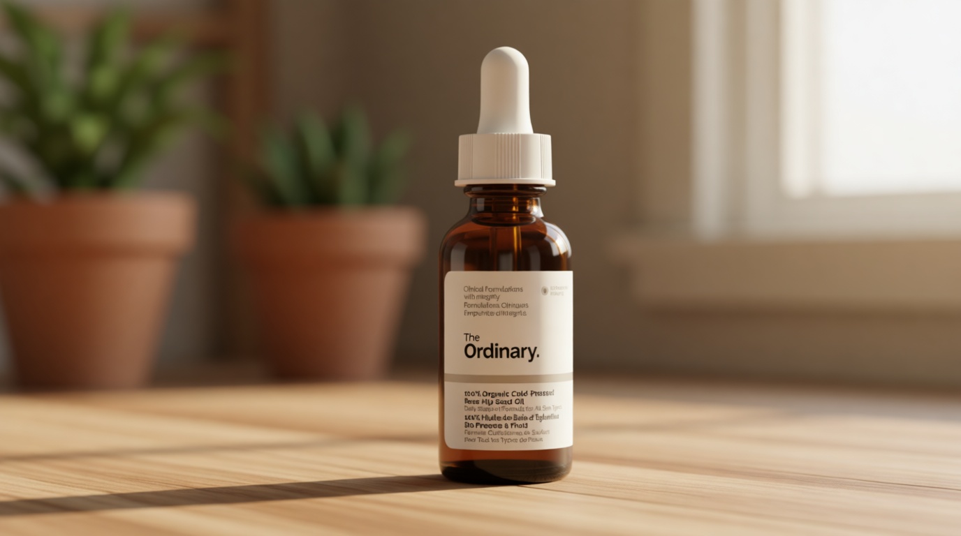 The Ordinary 100% Organic Cold-Pressed Rose Hip Seed Oil, Addresses Signs of Aging by Improving the Appearance of Uneven Skin Tone, Supporting Skin Elasticity, 1 Fl Oz