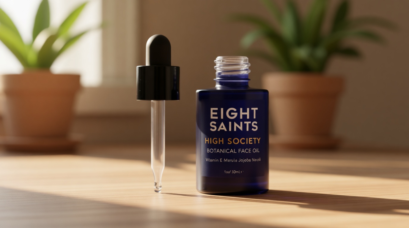 Eight Saints High Society Botanical Face Oil, Anti Aging Facial Oil with Neroli Oil, Marula Oil, and Jojoba Oil, 1 Ounce