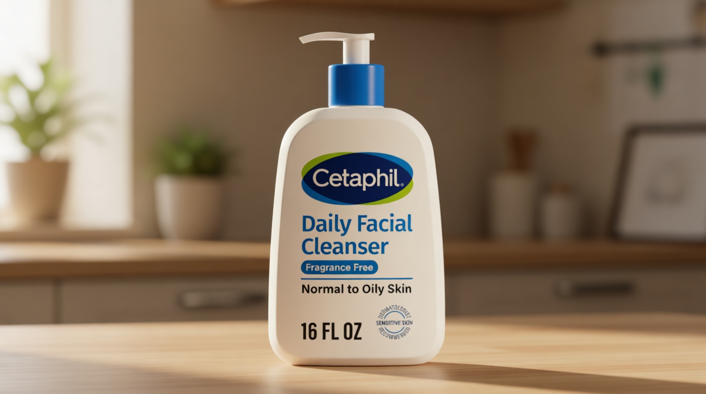 Cetaphil Face Wash, Daily Facial Cleanser for Sensitive, Combination to Oily Skin, 16 Oz, Fragrance Free, Gentle Foaming, Soap Free, Hypoallergenic