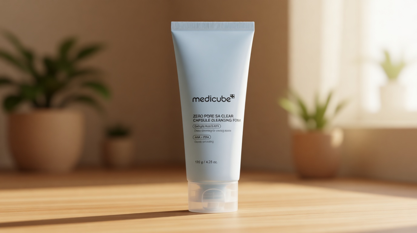 medicube Facial Cleanser Zero Pore Capsule Cleansing Foam | Daily Gentle Cleanser for Skin Texture, Blackhead & Pore Care | AHA, BHA & PHA for Deep Cleansing | Korean Skincare, 4.23 oz