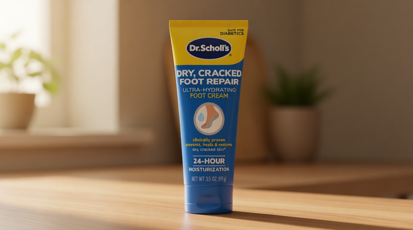Dr. Scholl's Dry, Cracked Foot Repair Ultra-Hydrating Foot Cream Moisturizer, 3.5 oz, Skin Care Foot Lotion with 25% Urea for Dry Cracked Feet, Heals and Moisturizes for Healthy Feet