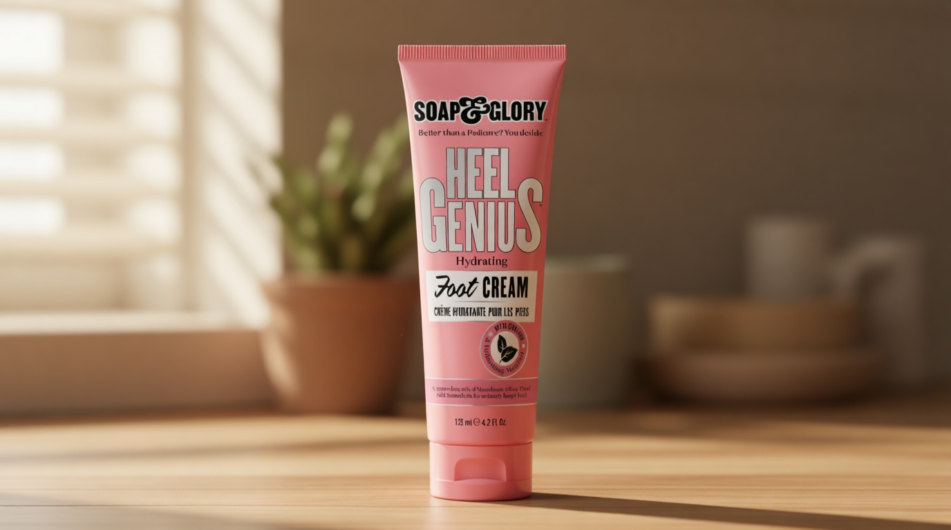 Soap & Glory Moisturizing Foot Cream for Dry, Cracked Feet & Heels - AHA Foot Exfoliator for Dry, Rough Heels - Hydrating Heel Cream for Overnight Repair (4.2 oz)