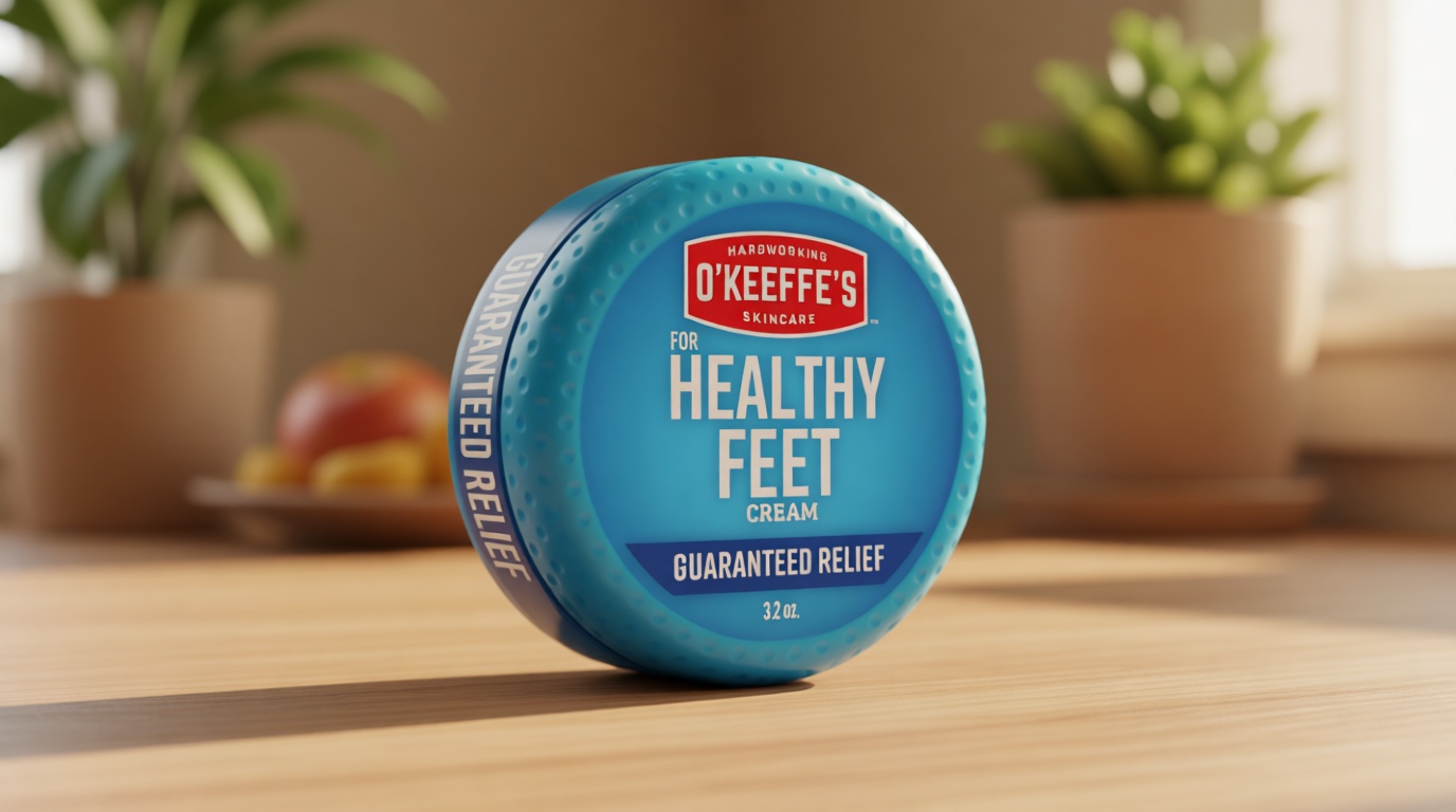 O'Keeffe's for Healthy Feet Foot Cream - 3.2 oz Jar (1 Pack) - Guaranteed Relief for Extremely Cracked, Dry Feet, Repairing Skincare, Instantly Boosts and Retains Moisture Levels
